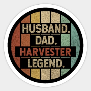 Husband Dad Harvester Legend Sticker